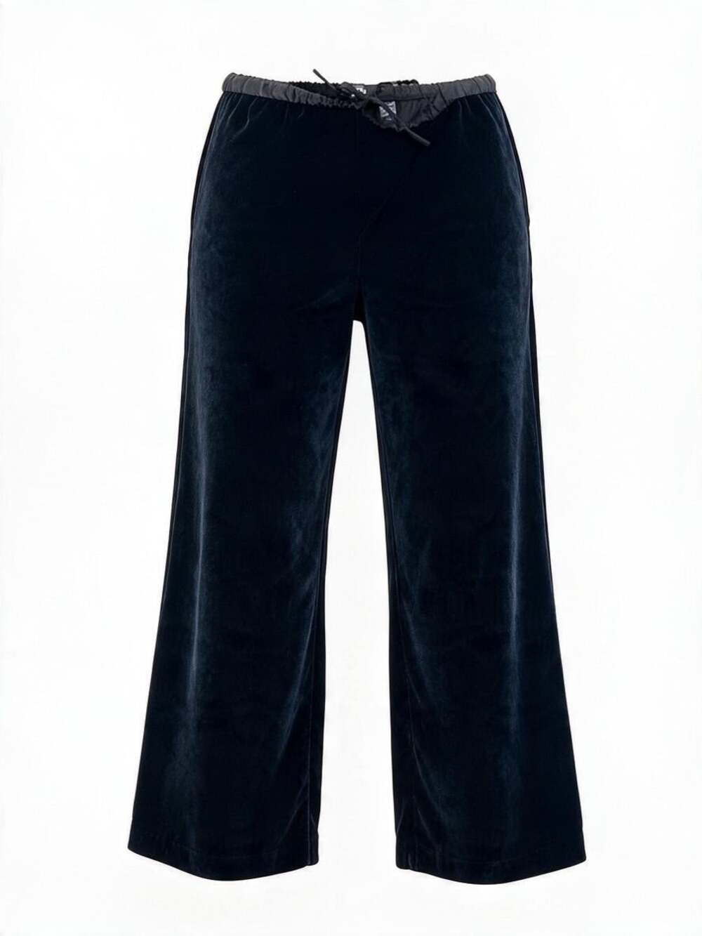 Next Women’s US 14R Black Velvet Drawstring Pants Pull-On Velour NWT UK 18R